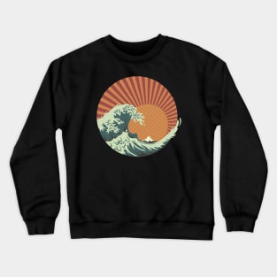 Kanagawa Wave Japanese Patterns by Tobe Fonseca Crewneck Sweatshirt